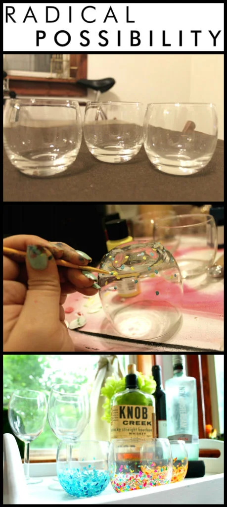 DIY Easy Anthropologie Confetti Tumblers