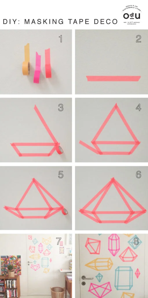 DIY wall decor masking tape