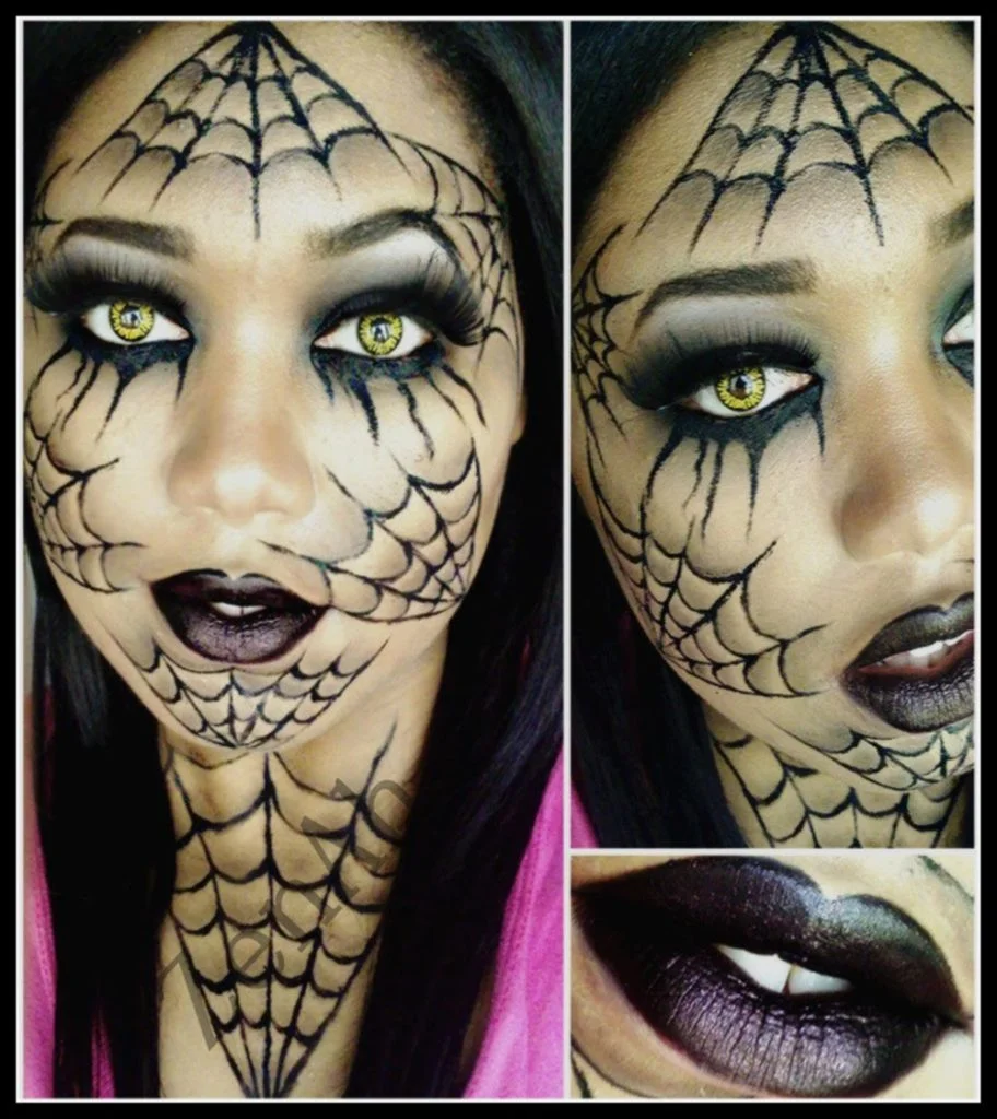 spider web eye makeup