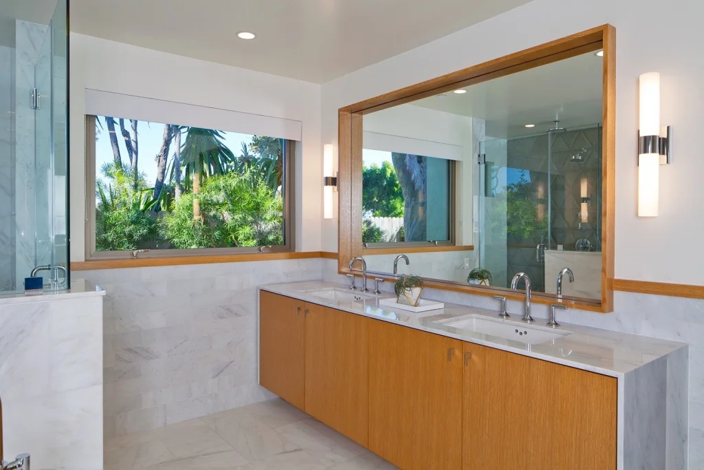 Small Space Bright Washroom Design