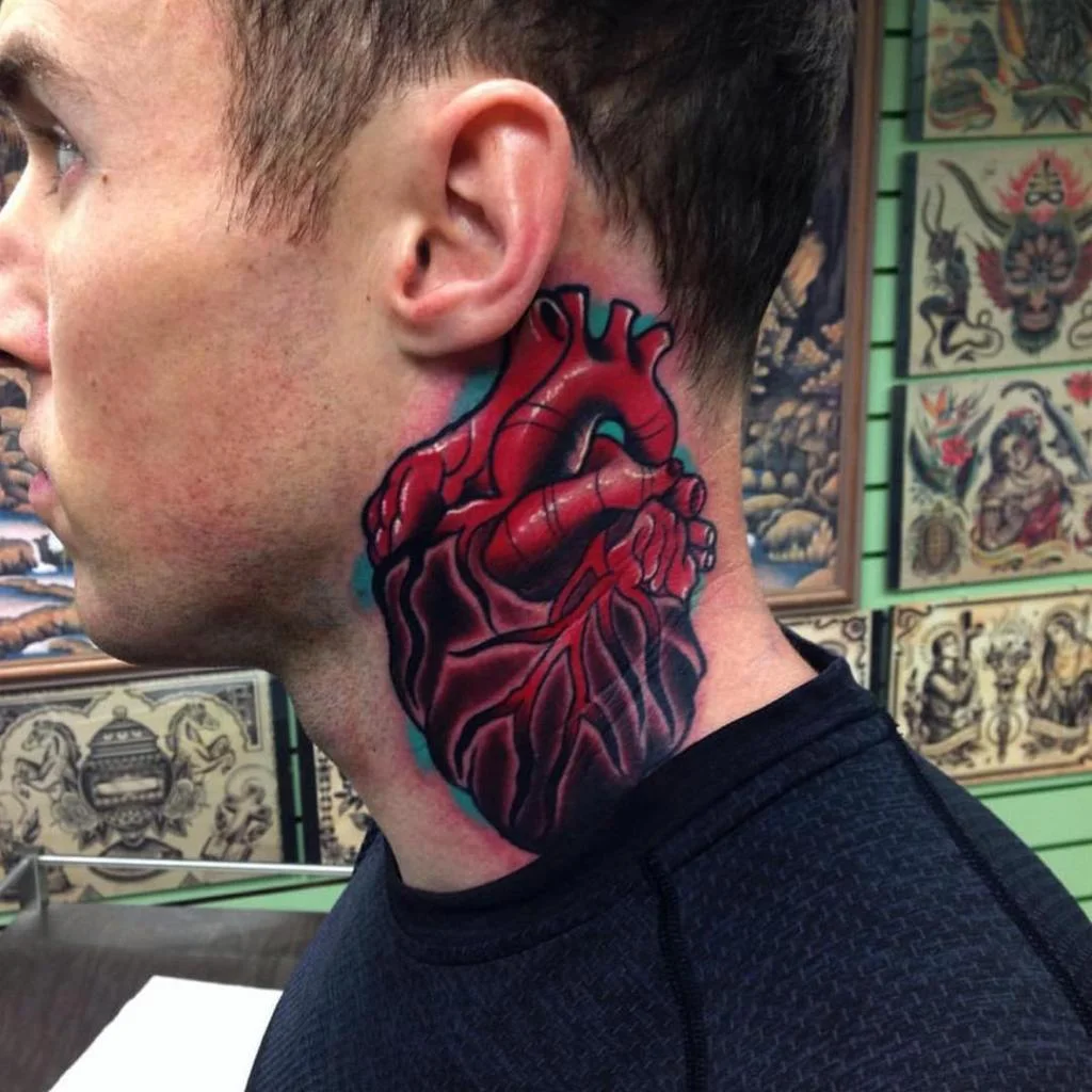 Heart Red Neck Tattoos