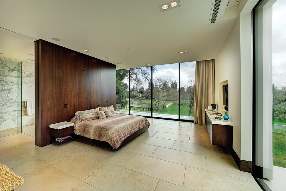 Porcelain Tile Flooring Installation in bedroom