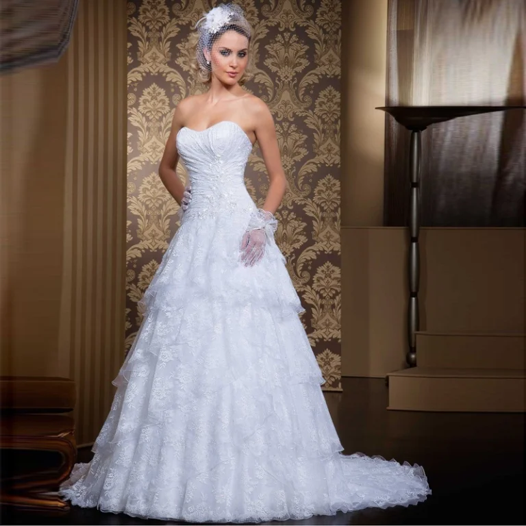 Romantic Sweetheart Off Shoulder Wedding Dress