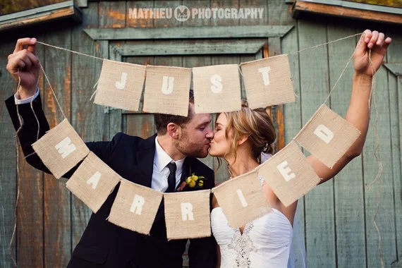 just married banner