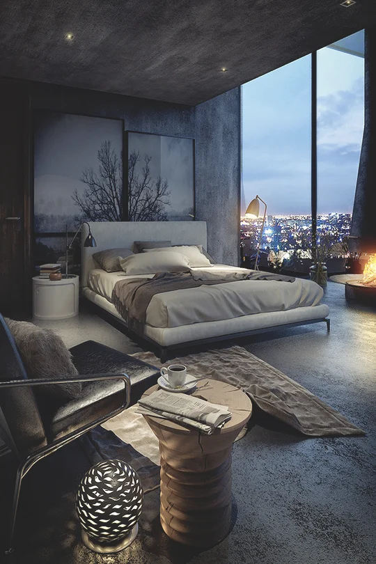 luxury dark interior design bedroom