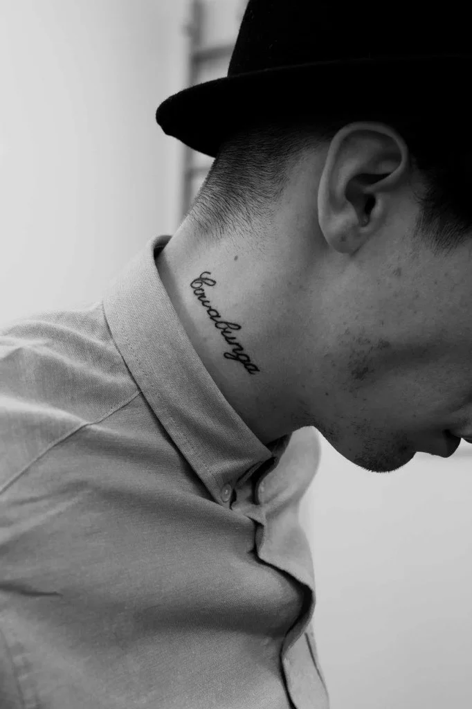 small neck tattoos for men