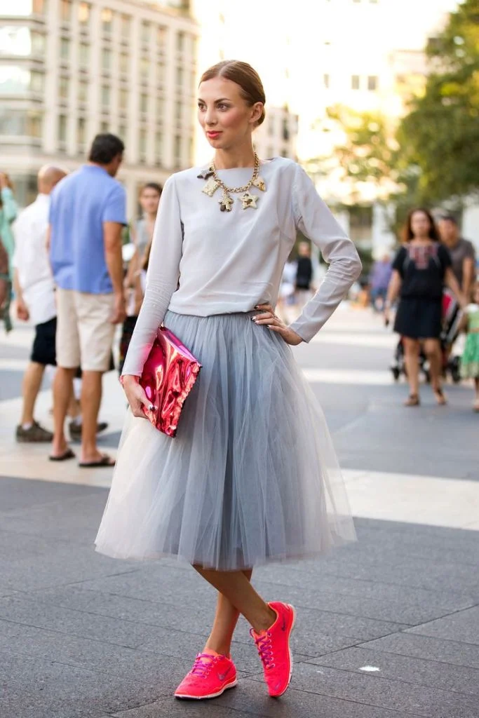 tulle skirts sneakers