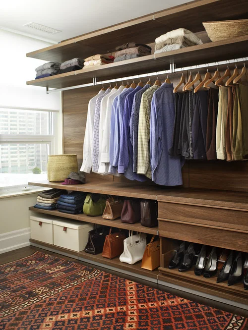 Open closet design ideas rug floor