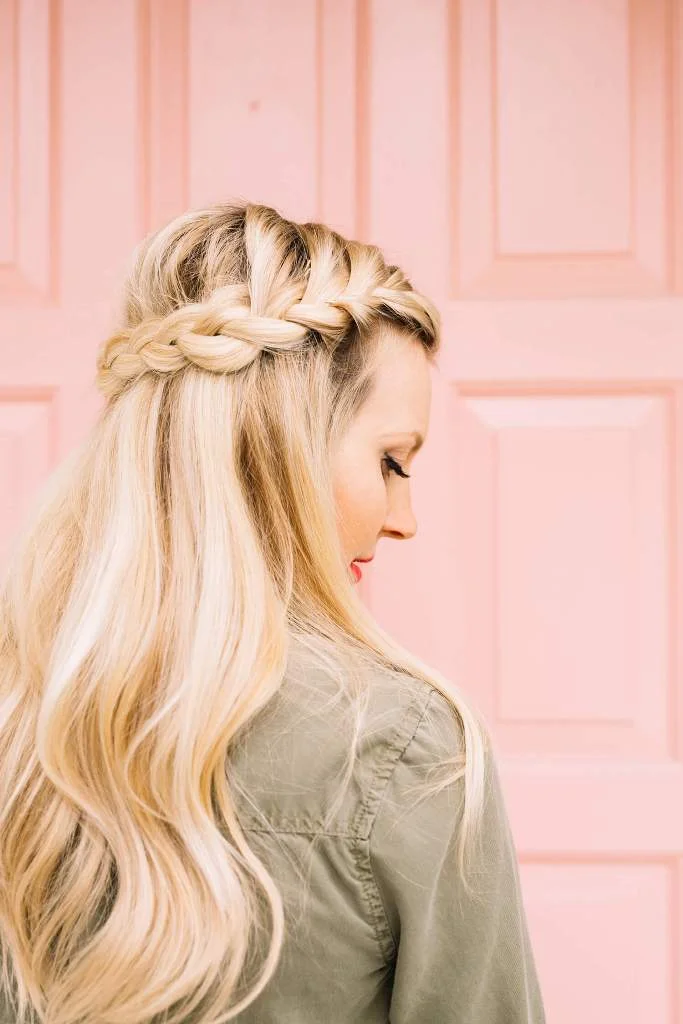 French Braid Half Crown