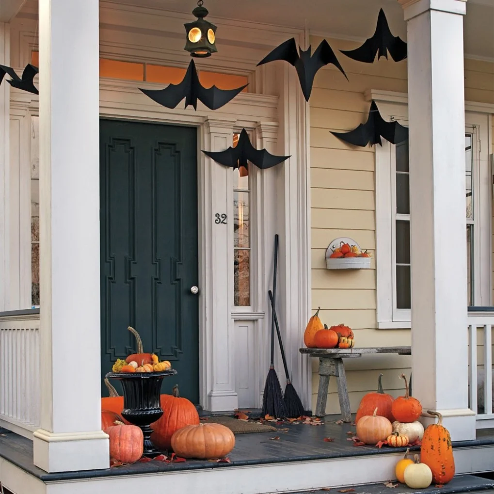 paper bats entrance door Halloween Hanging Foam Bat