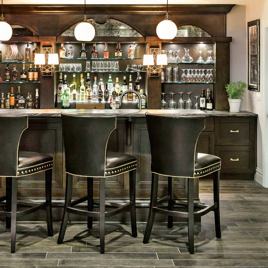 Dark Brown Home Bar