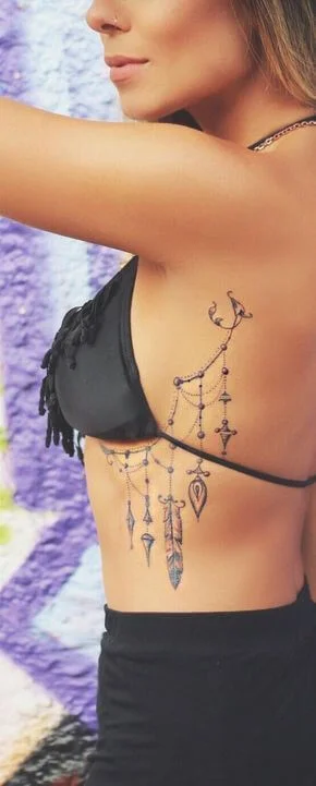 Dream Catcher Tattoo on Side Rib