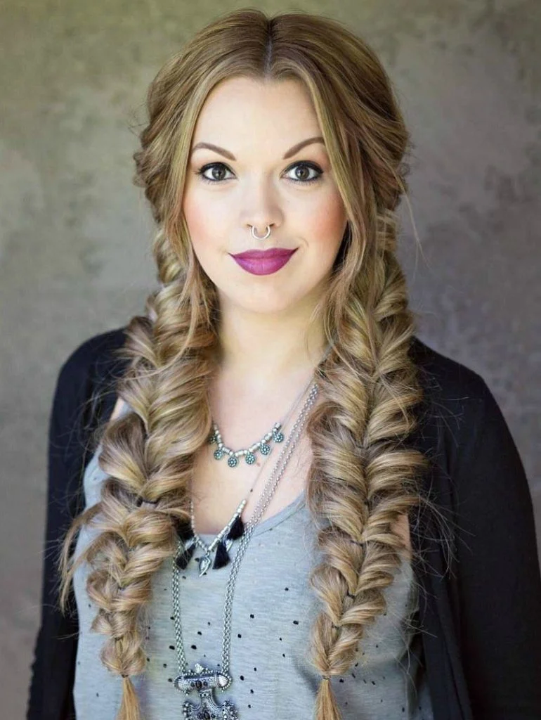 Fancy Fishtail Double Braid For Long Hair