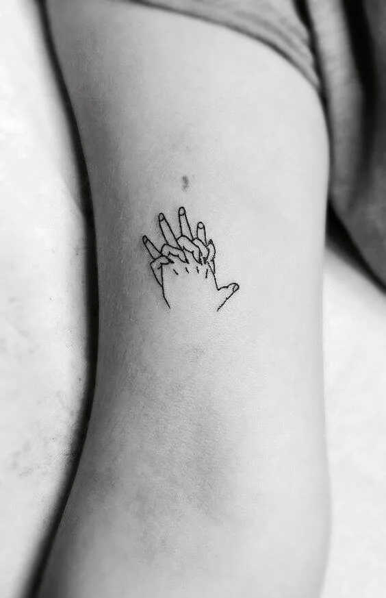 Holding Hands Tattoo For Lovers