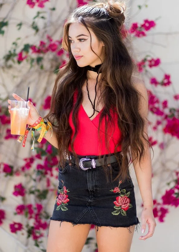 Long Wavy Hairstyle With Bun