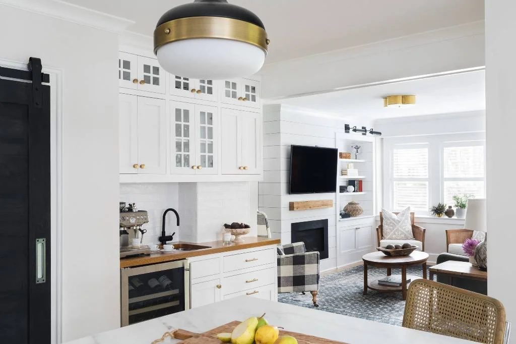 Open Kitchen With Living Room