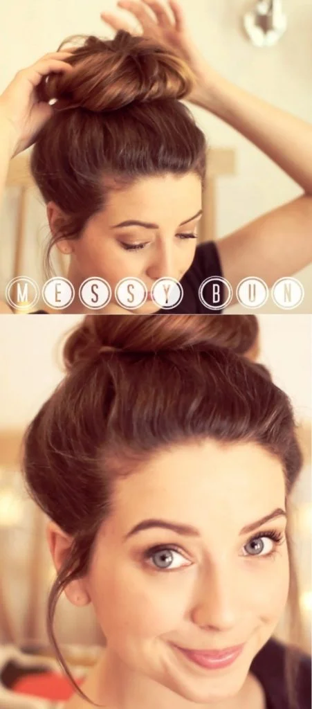 Simple Messy Bun Within 2 Minutes