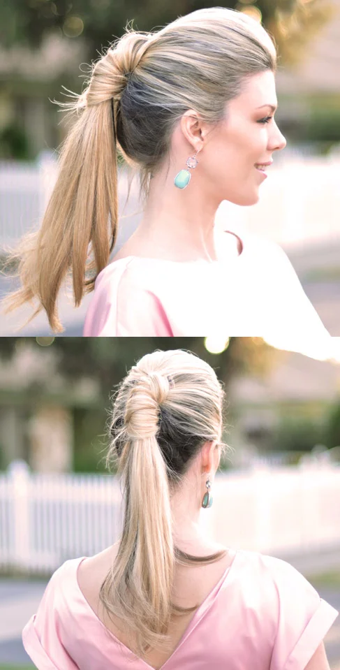 Sleek Wrapped Ponytail