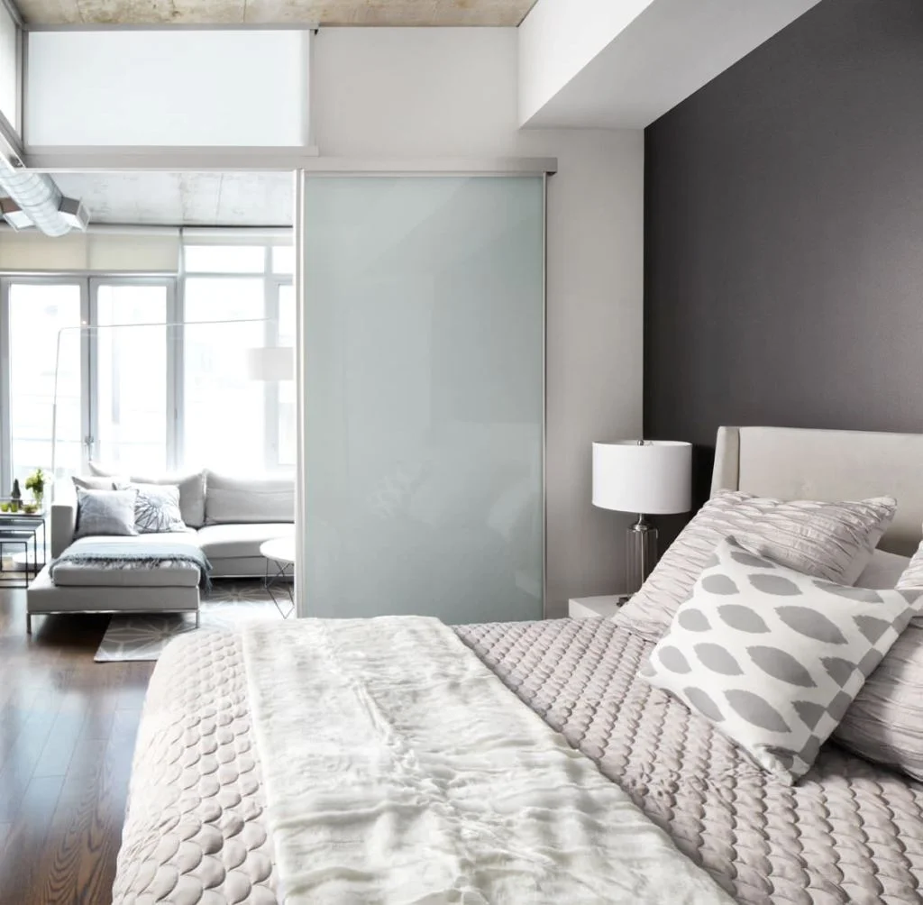Sliding Door Between Living and Bedroom