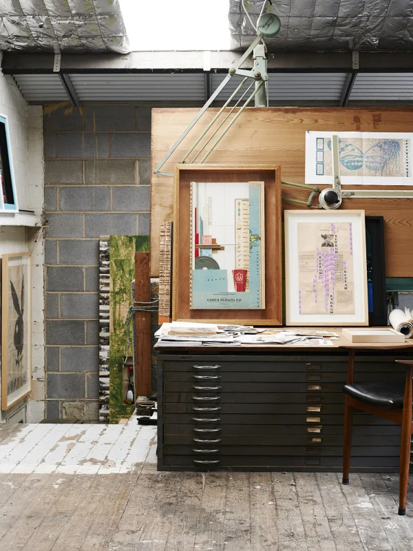 Vintage Look Office Space in Modern Home