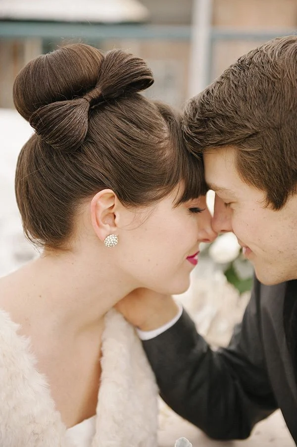 Whimsical Updo With Side Bow