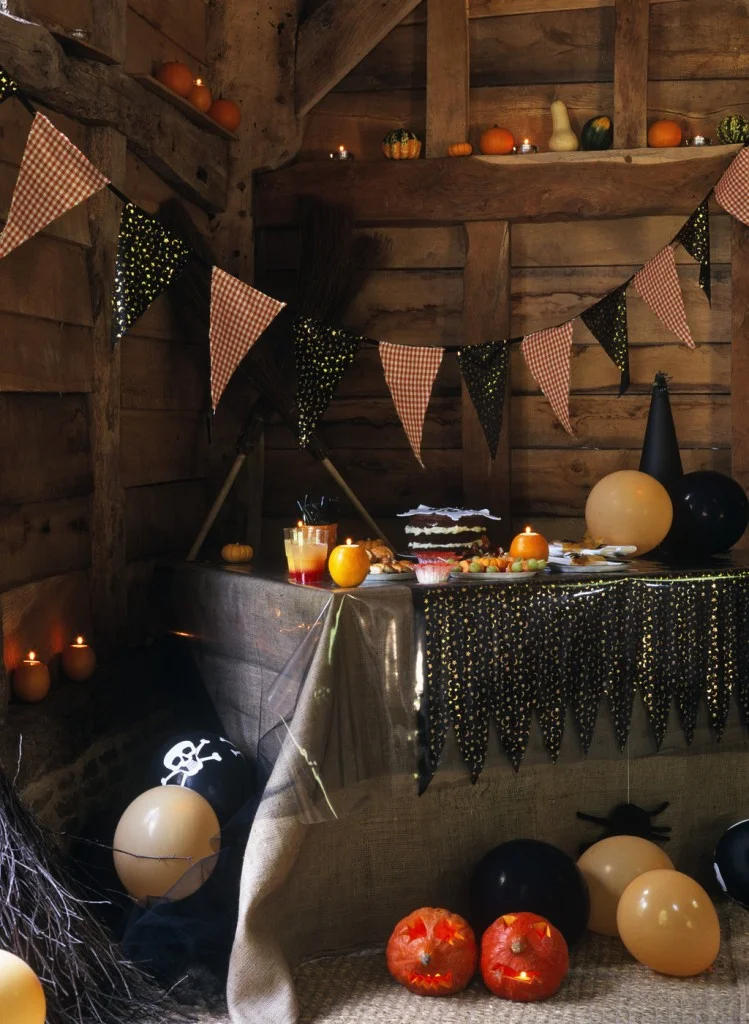 rustic halloween decor