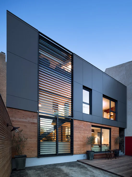 Black and Wood Exterior