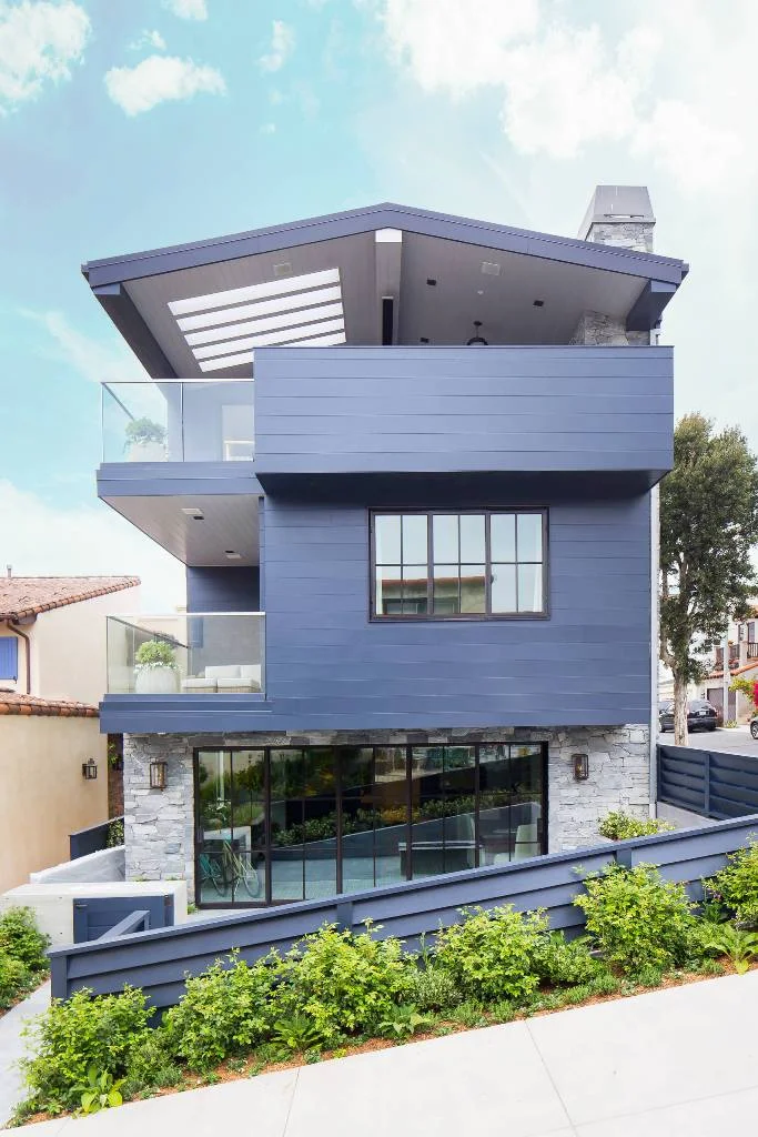 Blue Exterior Beach Bungalow