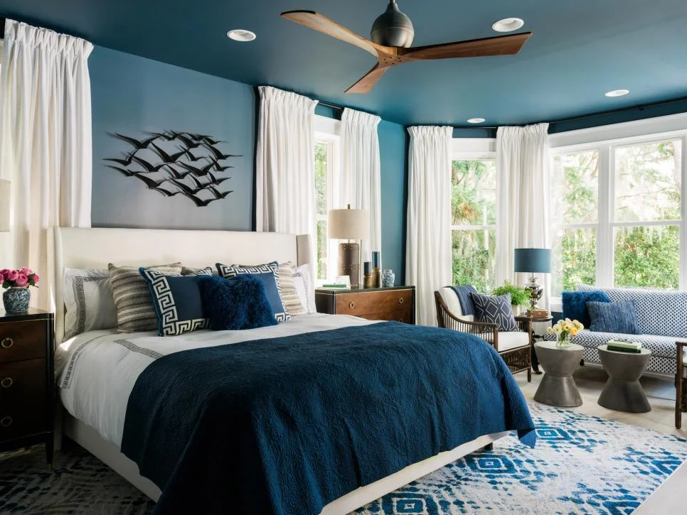 Rich Shade of Navy Blue With Pure White Accents