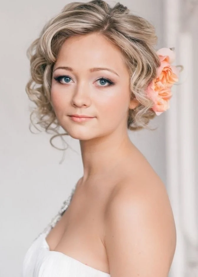 Short Curly Wedding Hair