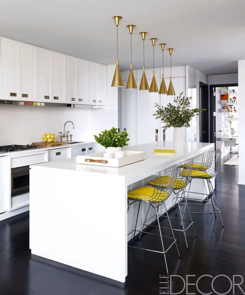 White Quartz Waterfall Countertop