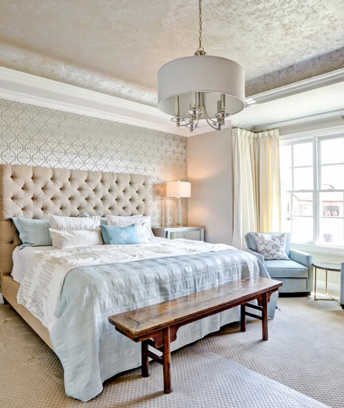 Wooden Bench in The Bedroom