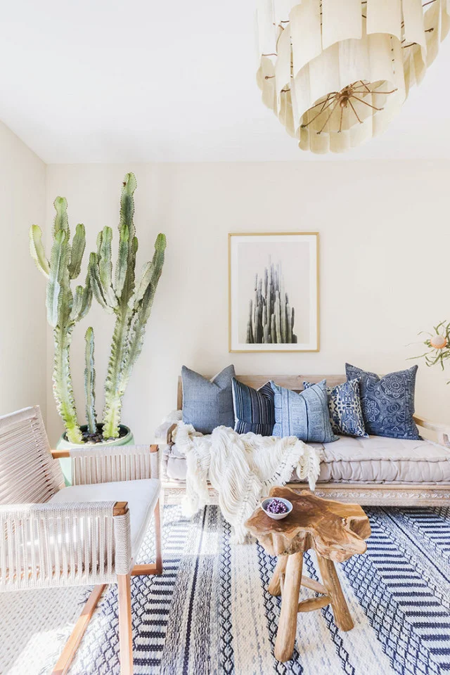 Bohemian Blue and White Interior