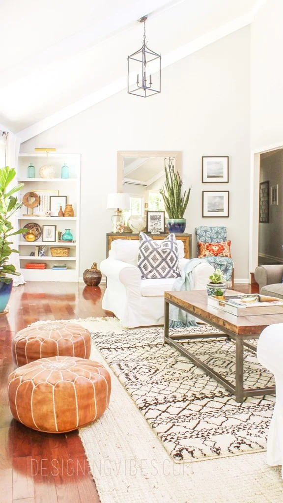 Moroccan Leather Poufs