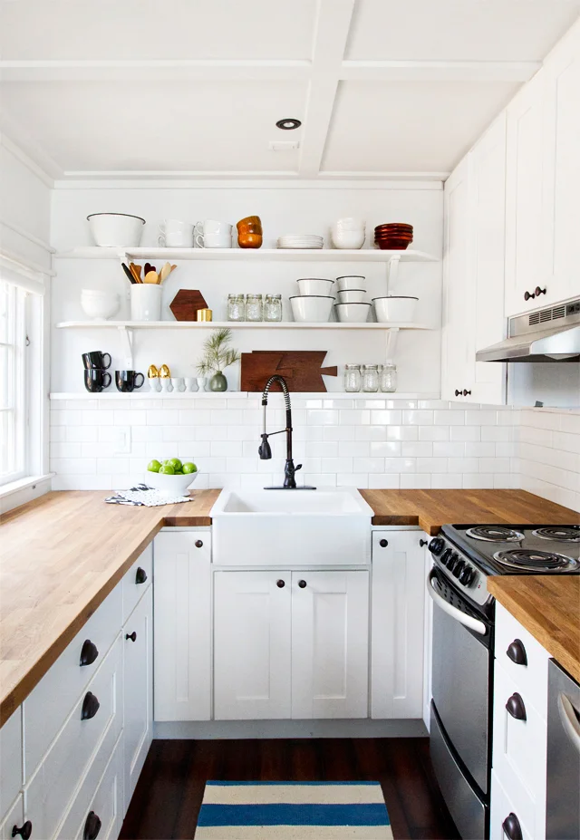 Open Shelves Kitchen White Cabinets