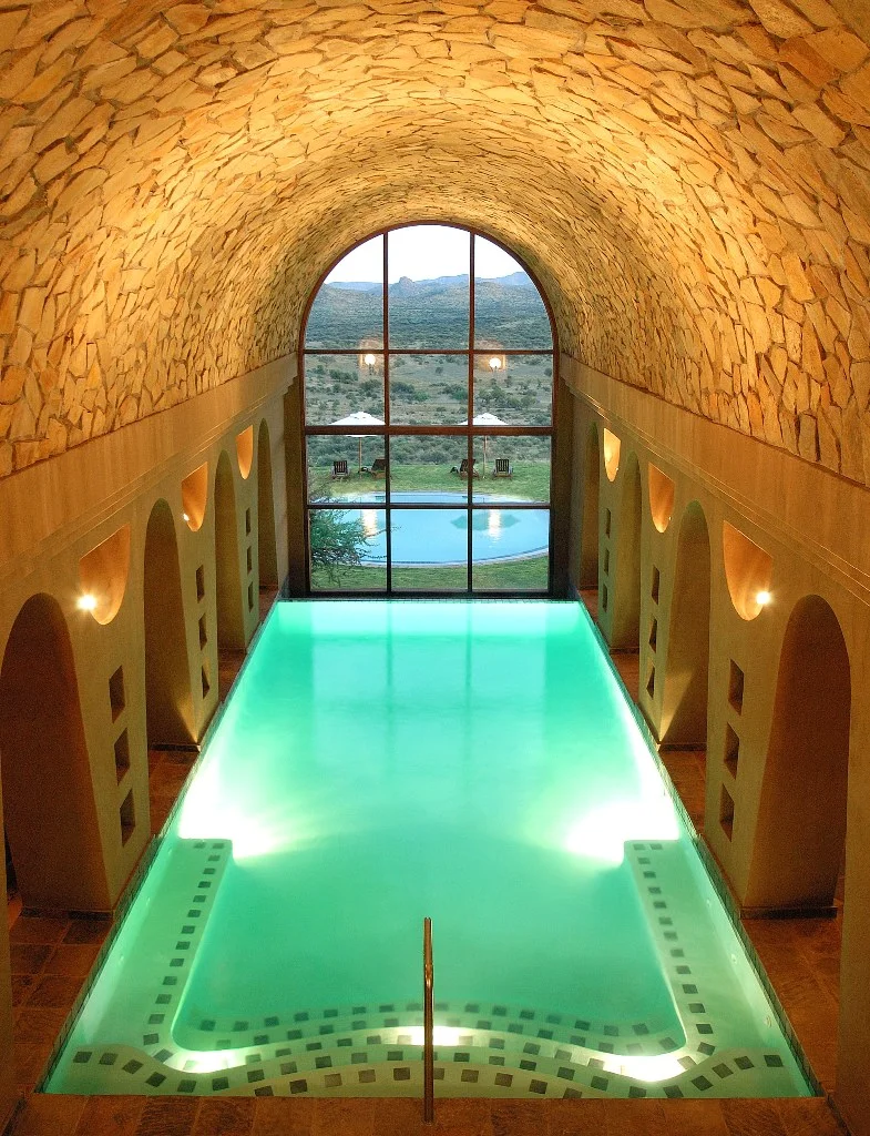 Vintage Small Indoor Swimming Pool with Rectangle Shape Design