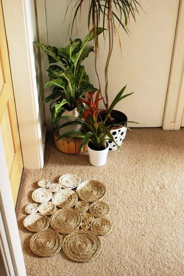 DIY Natural Rope Coil Doormat