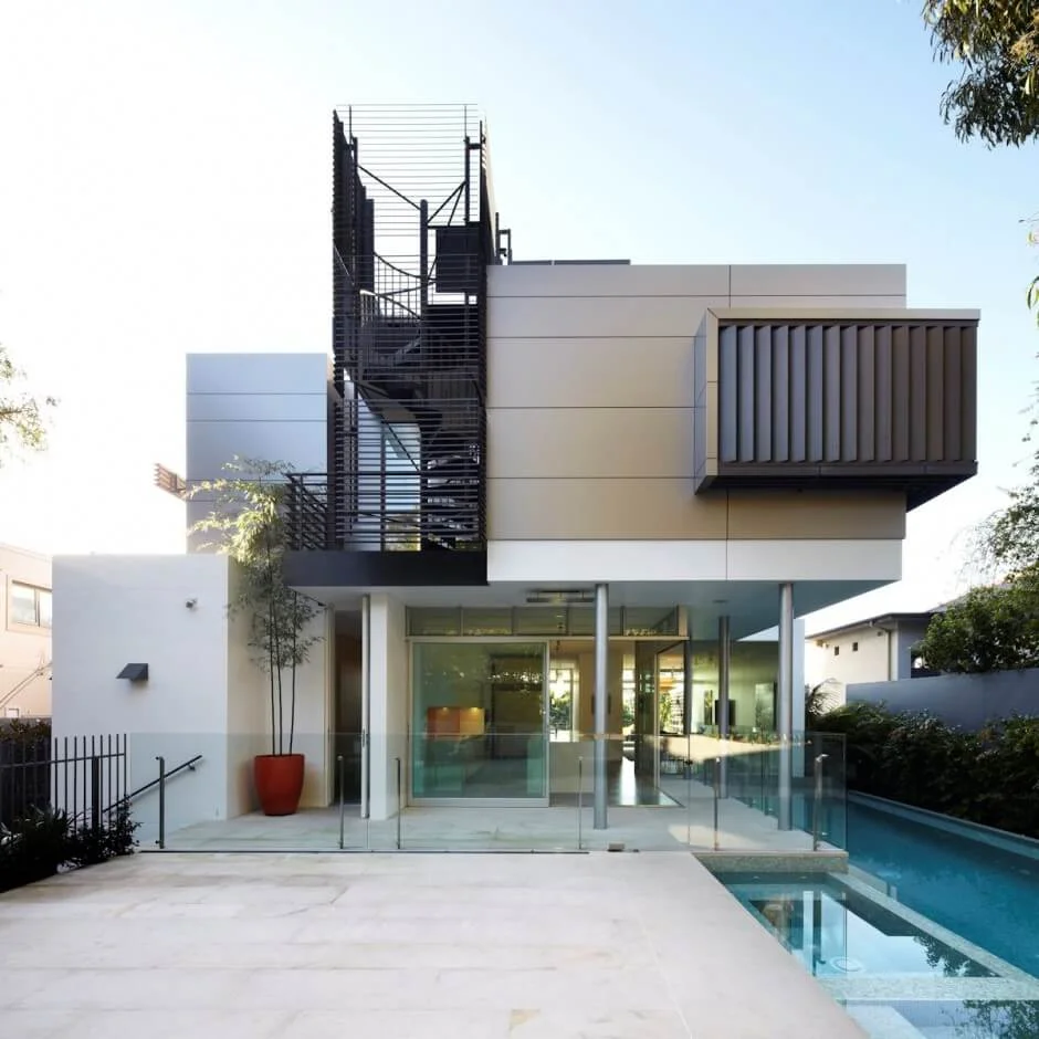 Exterior Stair Accessing Roof Terrace