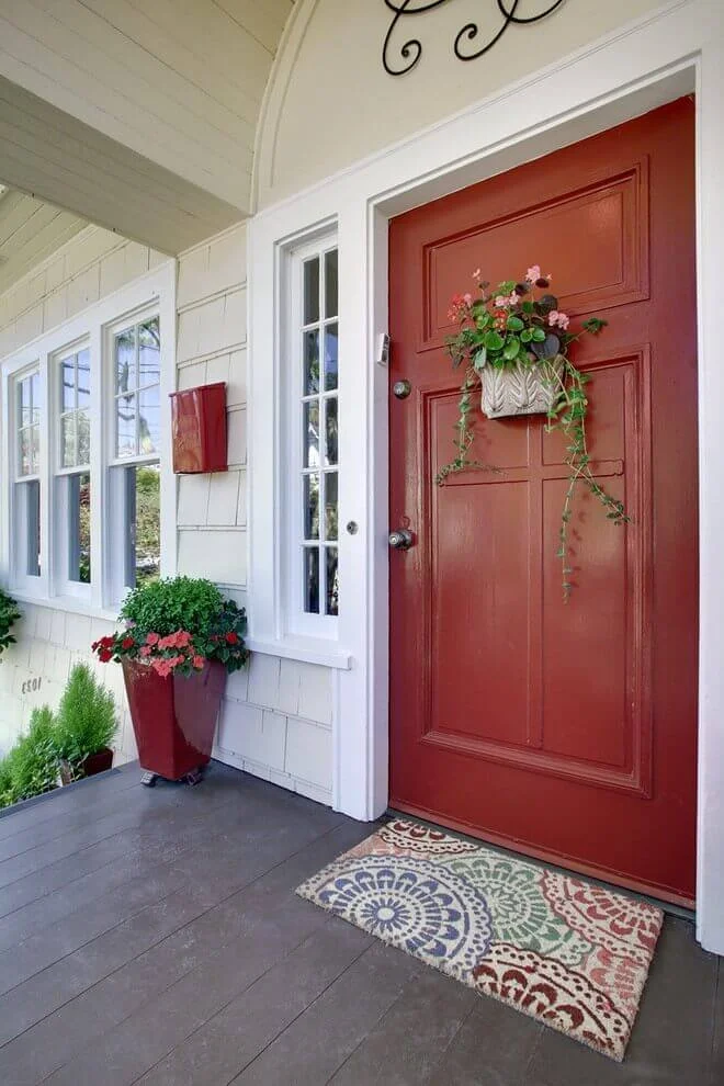 Rustic With Lantern Traditional Door