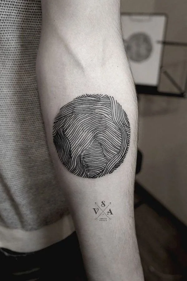 Wavy Lines Forearm Tattoo