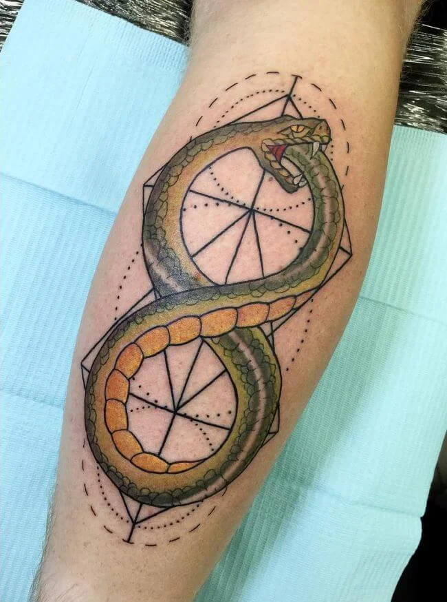 Infinity Ouroboros Snake Tattoo Design