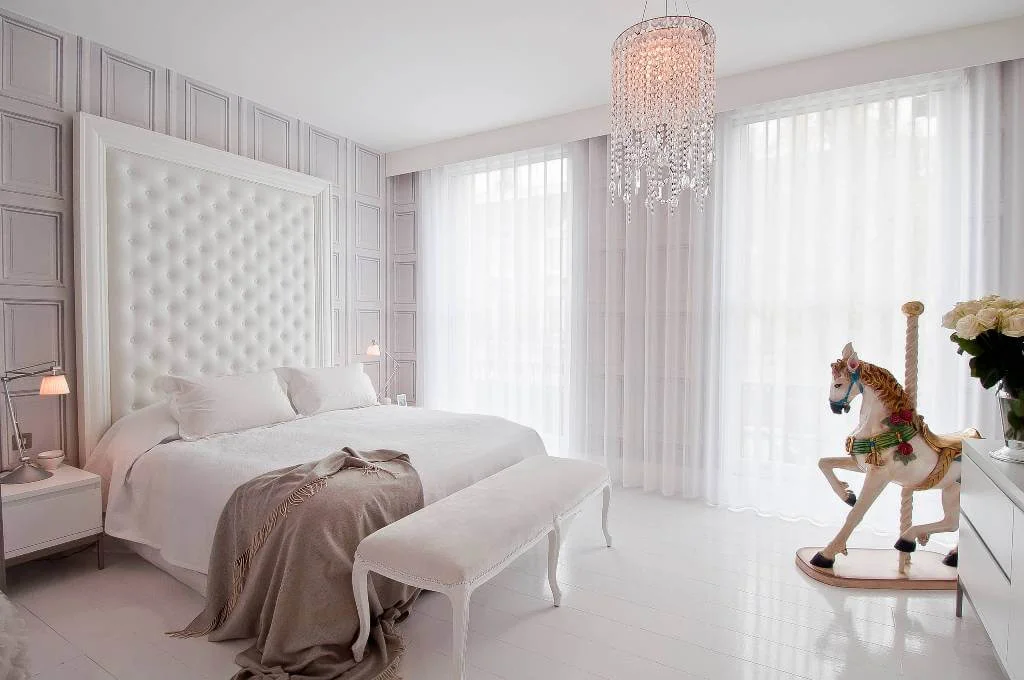 Sheer Curtains Scandinavian Bedroom