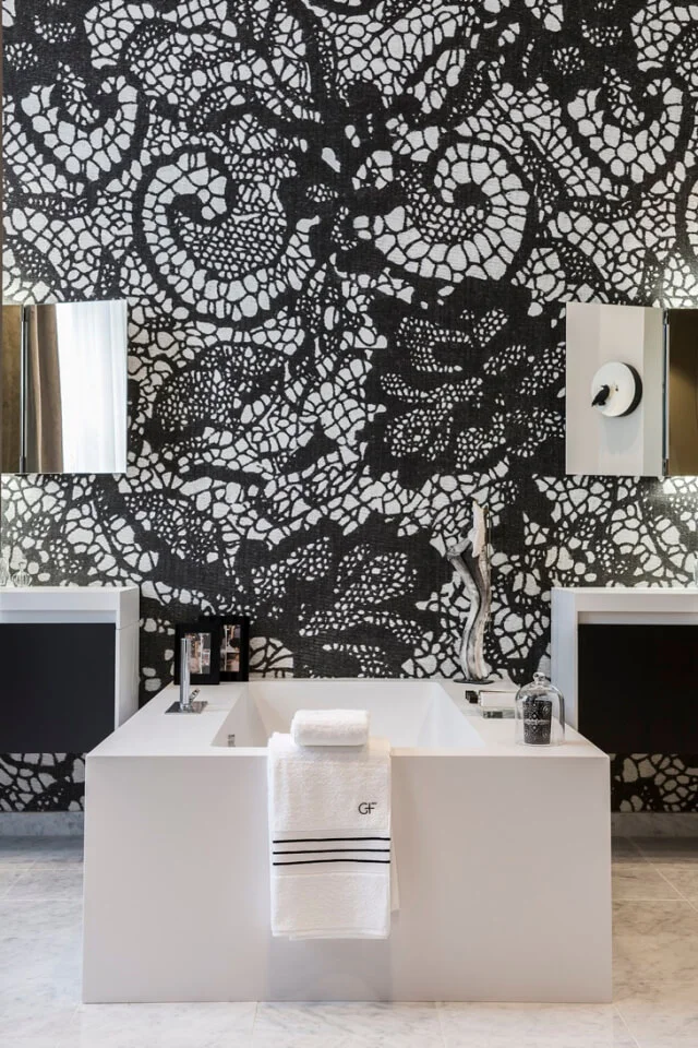 bathroom classic wallpaper