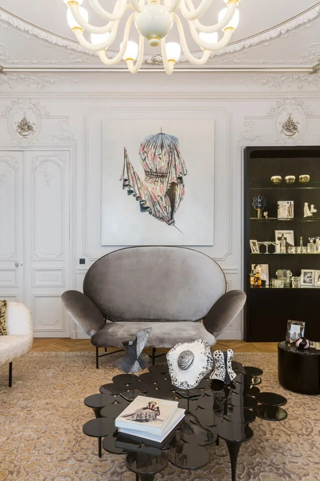 contemporary chair and painting