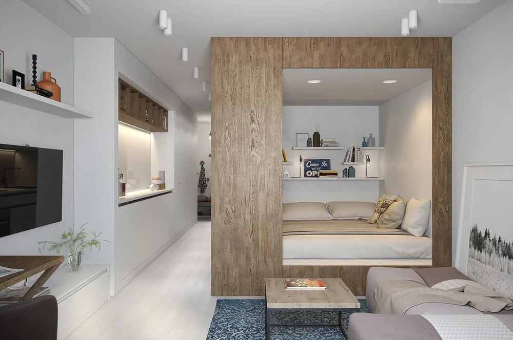 saving space with a small floor plan