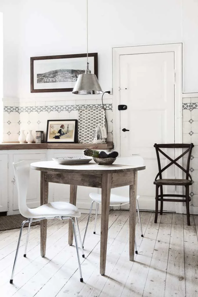 spacious kitchen old tiles