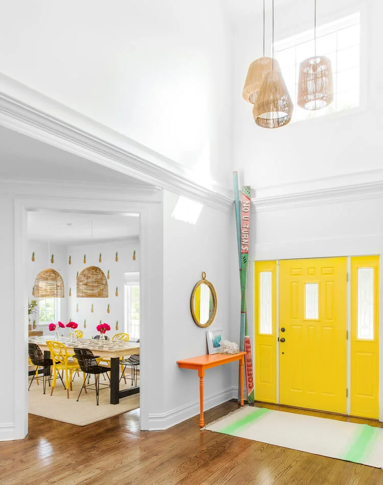 bright and colorful entry