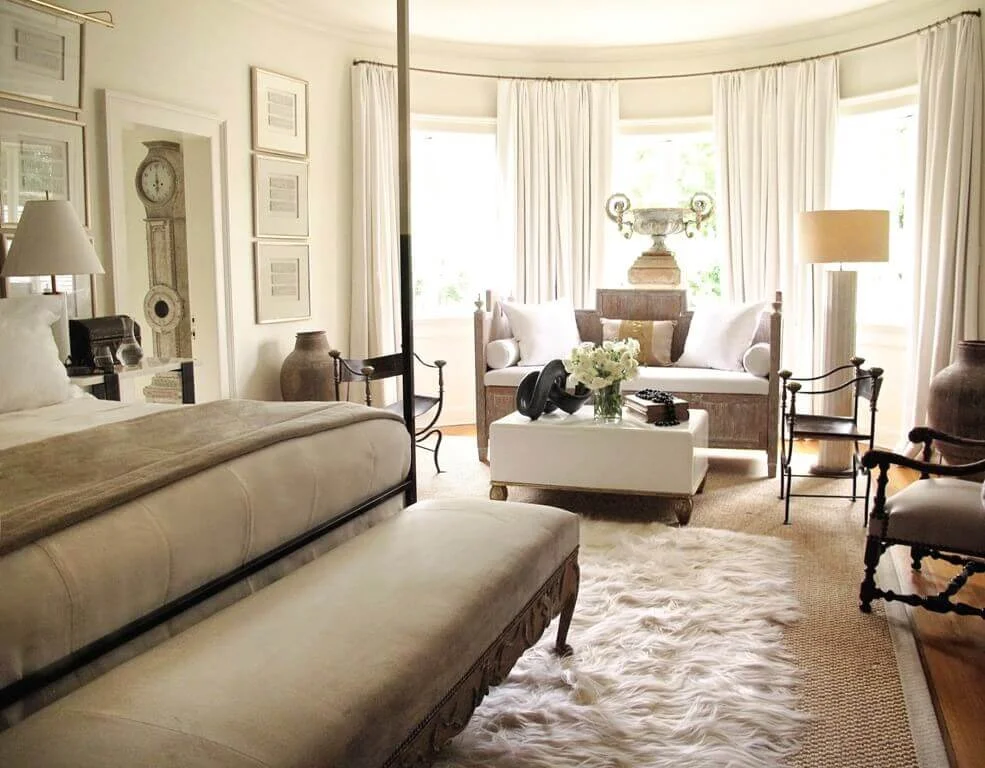 daybed near windows bedroom