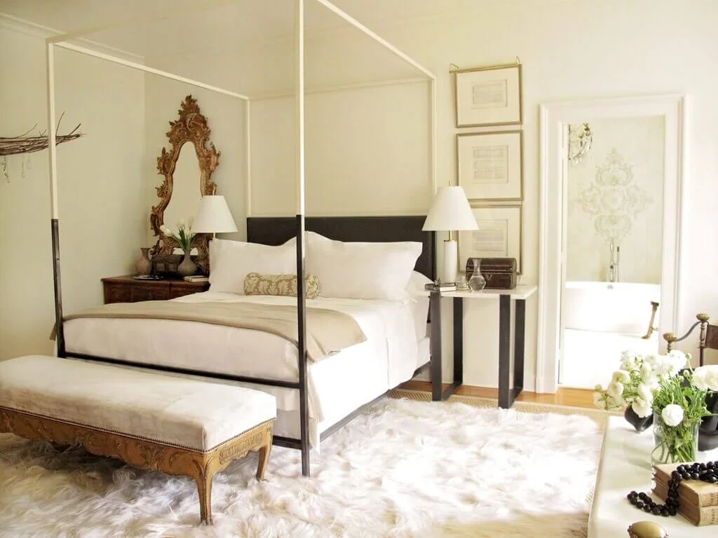 empire bed ornate mirror bedroom