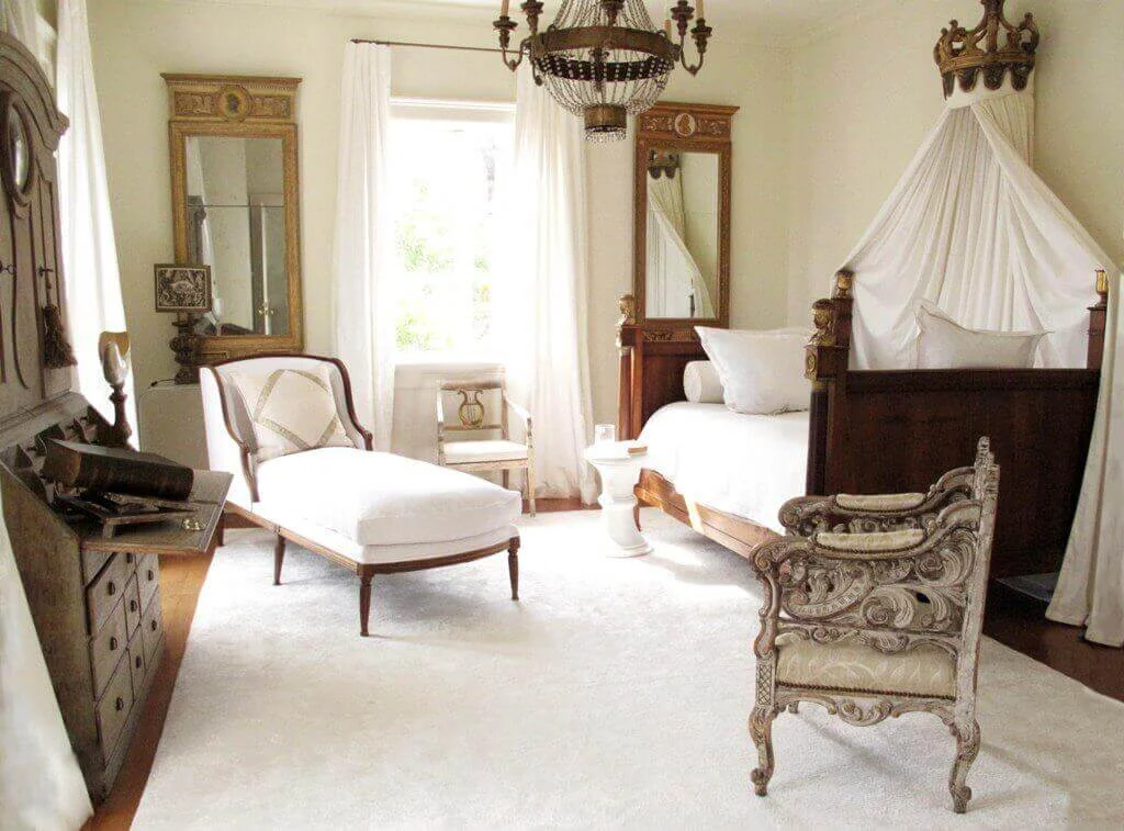 empire canopy bed guest room